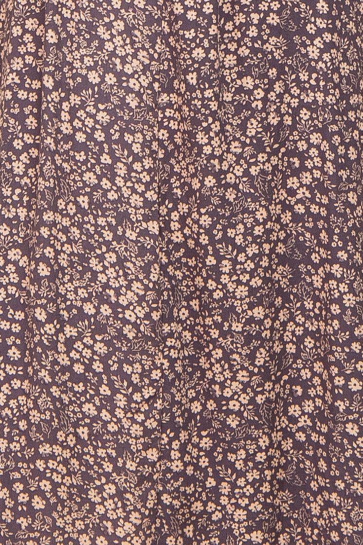 Purple Floral Cutout Back Midi Dress sold by Pinkblush product image thumbnail 4