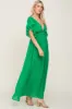 Green Flounce Button Front Maxi Dress sold by Pinkblush