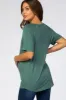 Teal V-Neck Maternity Short Sleeve Top sold by Pinkblush