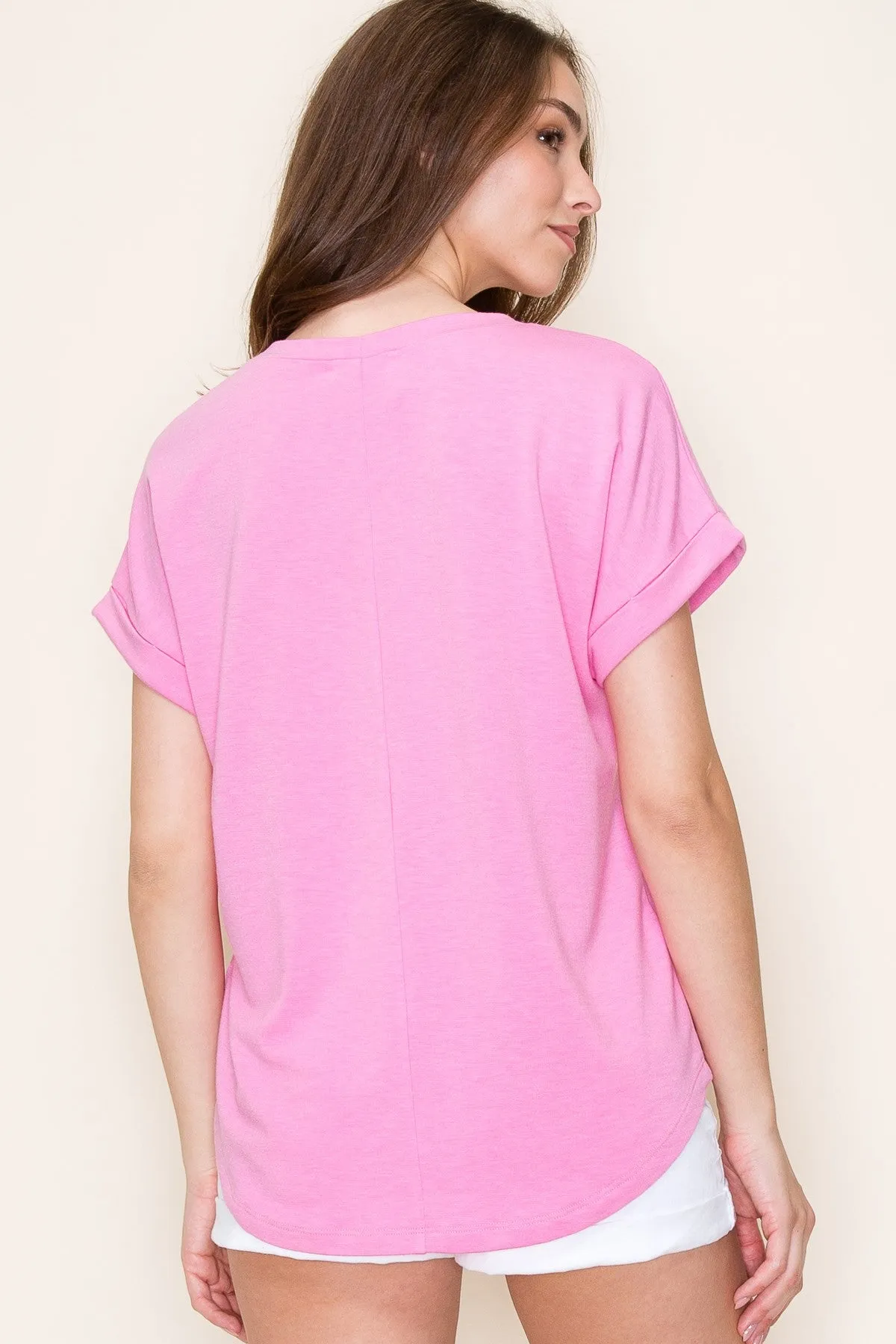 Pink Short Sleeve Terry Top sold by Pinkblush product image thumbnail 4