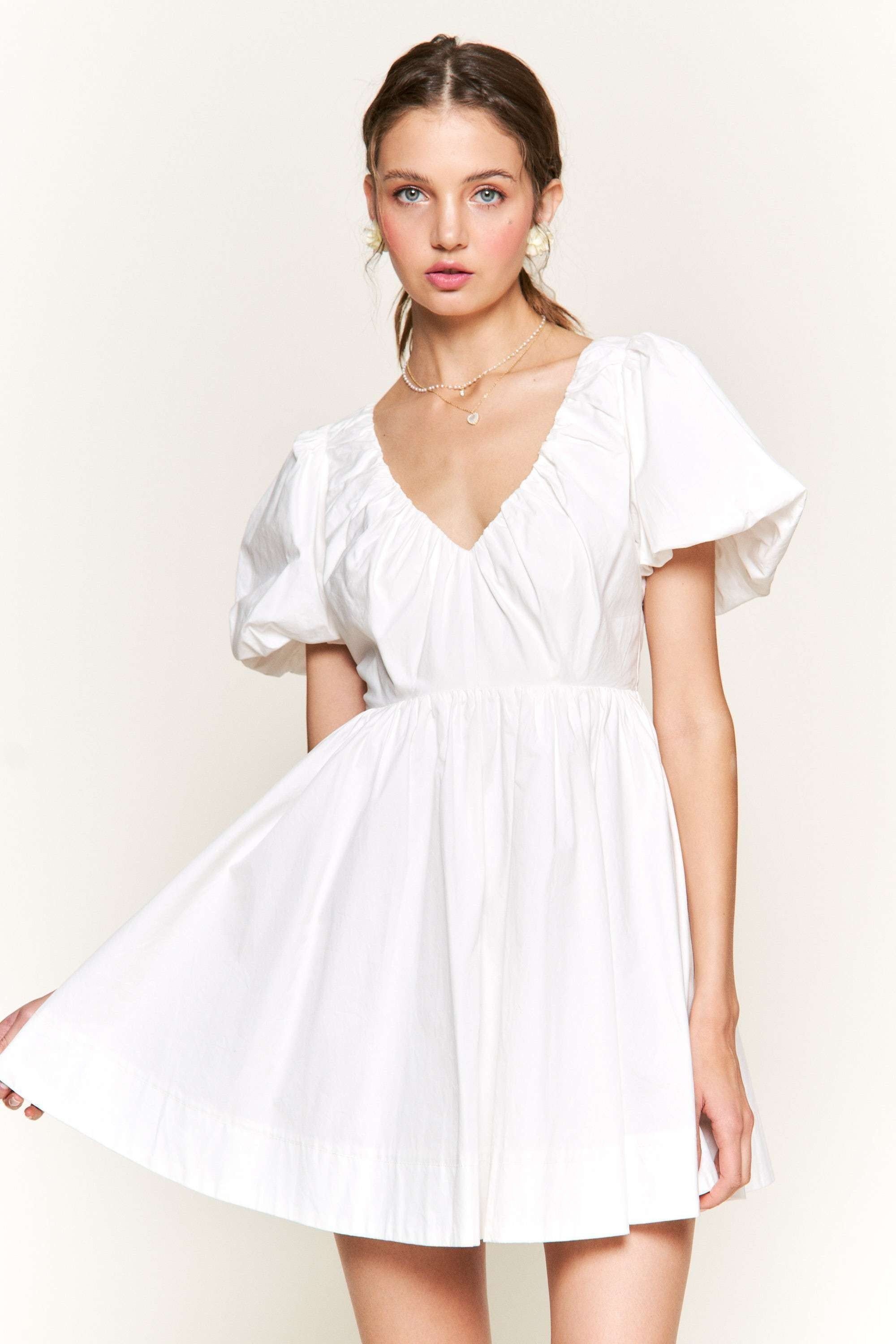 White Mini Dress sold by Pinkblush