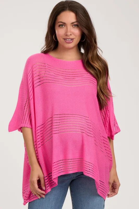 Fuchsia Knit Maternity Top made by Pinkblush