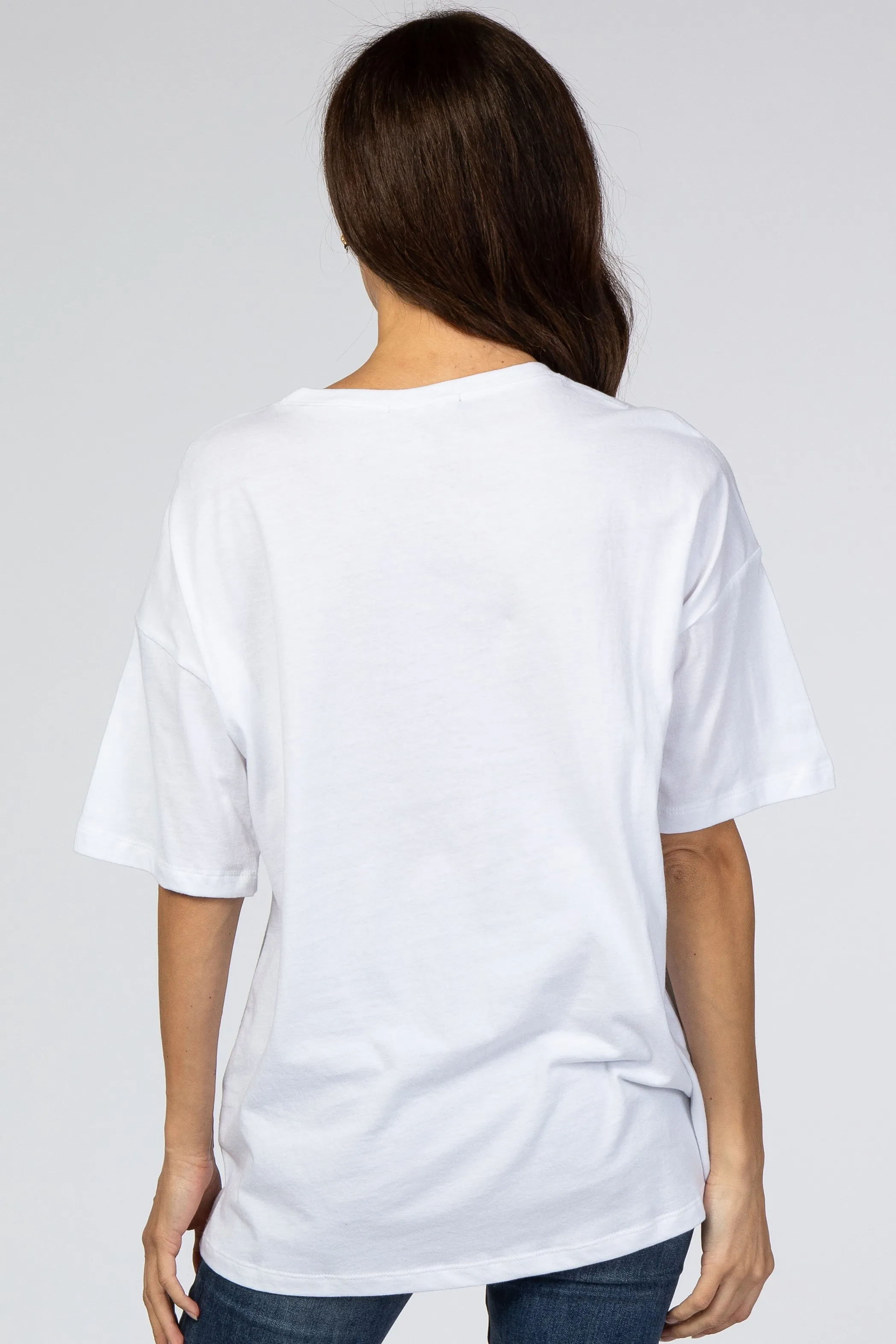 White Basic Short Sleeve Tee sold by Pinkblush product image thumbnail 3