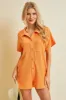 Tangerine Relaxed Fit Romper sold by Pinkblush