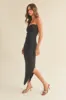 Charcoal Front Twist Halter Maxi Dress sold by Pinkblush