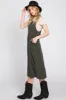 Dark Olive Washed Jumper Dress sold by Pinkblush