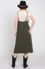 Dark Olive Washed Jumper Dress sold by Pinkblush