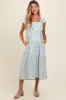Blue Floral Ruffle Off Shoulder Maternity Midi Dress sold by Pinkblush