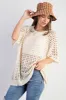 Cream Fishnet Knit Maternity Top sold by Pinkblush