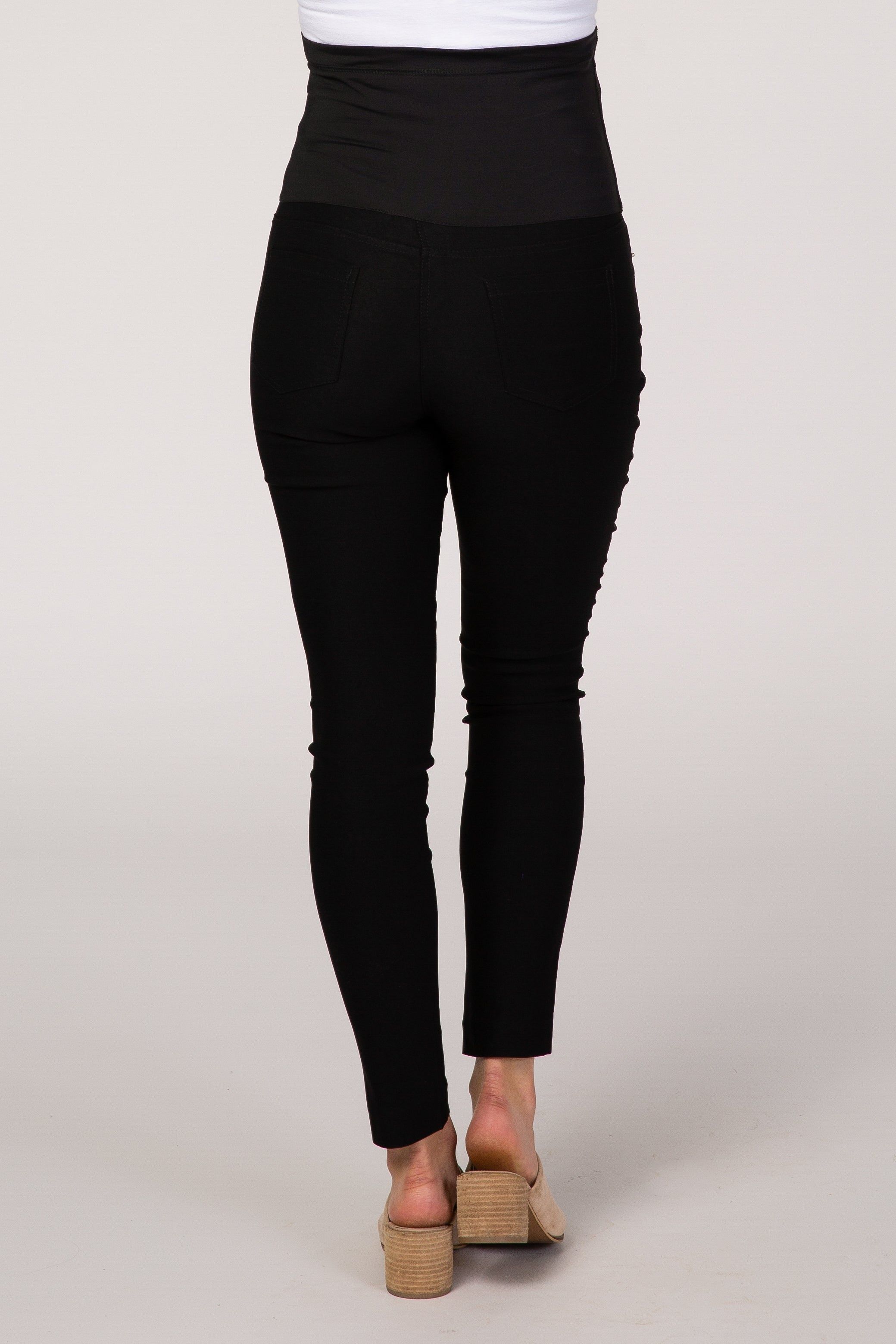 PinkBlush Black Skinny Tapered Maternity Pant sold by Pinkblush product image thumbnail 4
