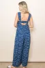 Navy Blue Back Cutout Wide Leg Jumpsuit sold by Pinkblush