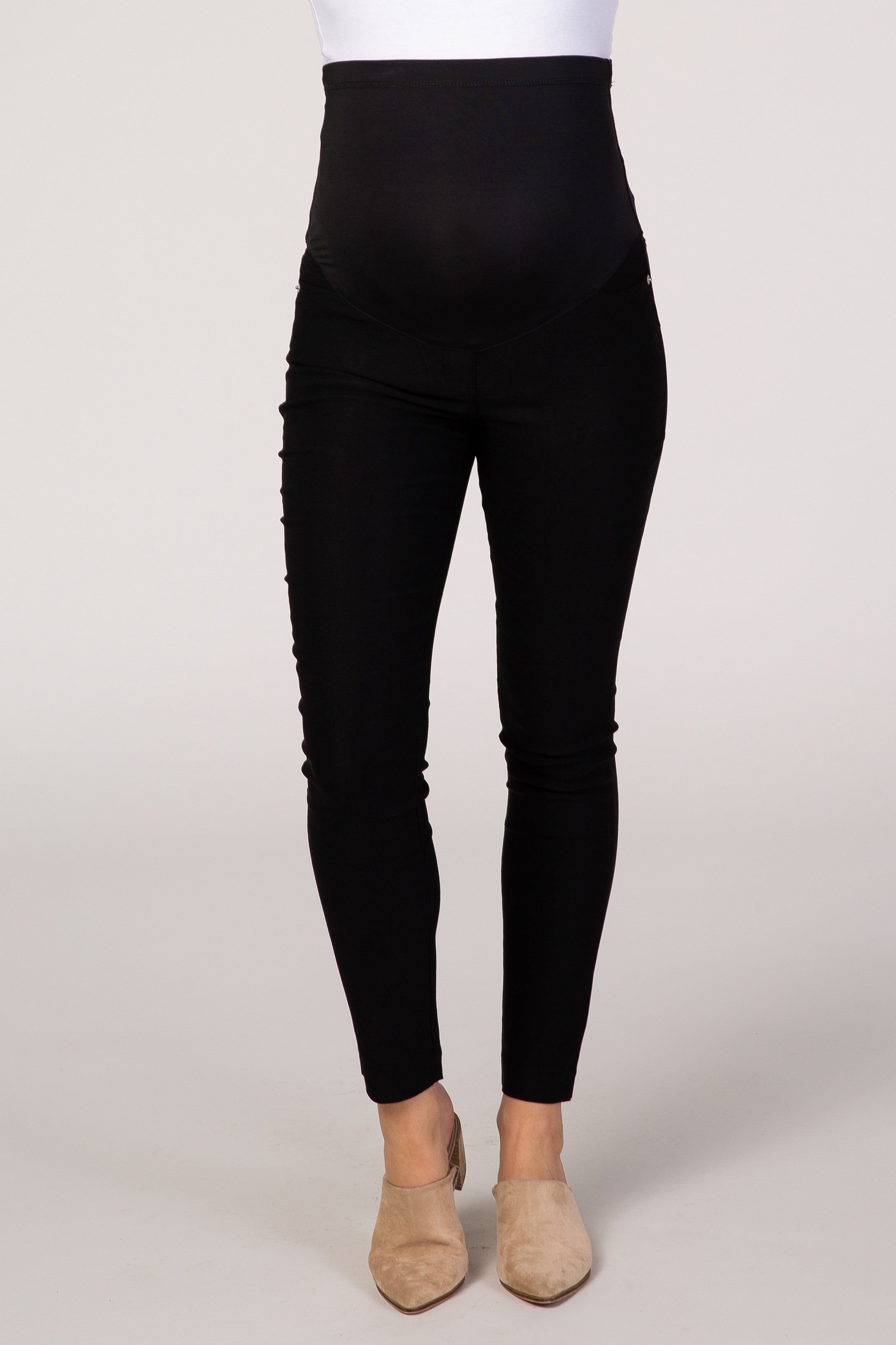 PinkBlush Black Skinny Tapered Maternity Pant sold by Pinkblush product image thumbnail 2