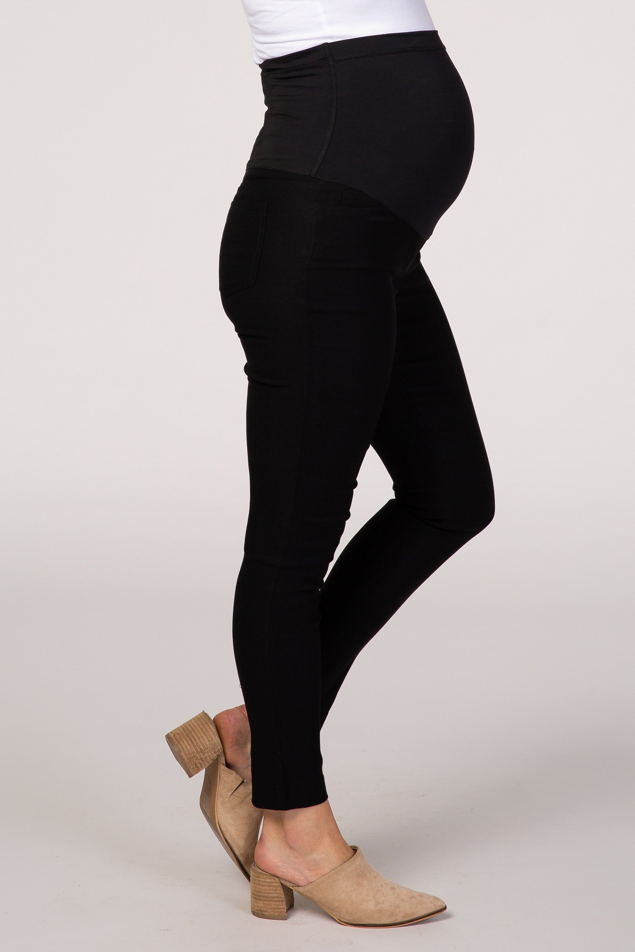 PinkBlush Black Skinny Tapered Maternity Pant sold by Pinkblush product image thumbnail 3