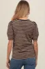 Navy Multi Striped Puff Sleeve Knit Maternity Top sold by Pinkblush