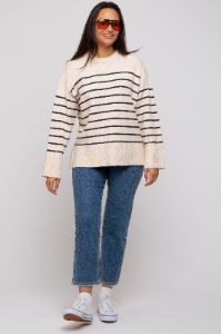 Black Striped Sweater sold by Pinkblush