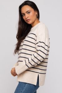 Black Striped Sweater sold by Pinkblush