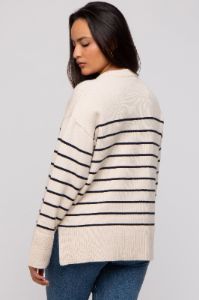 Black Striped Sweater sold by Pinkblush