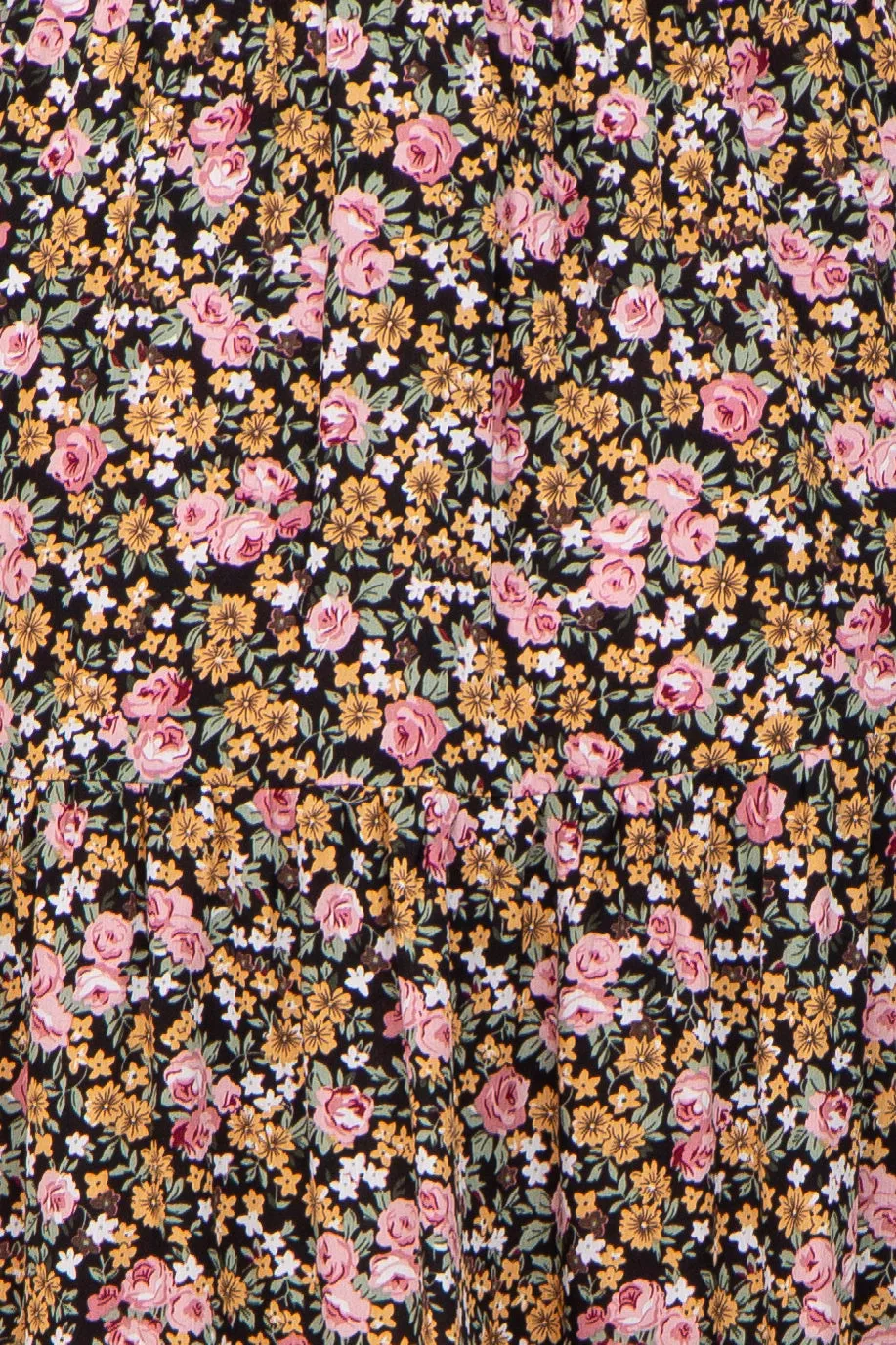 Multi-Color Floral Smocked Tiered Maternity Midi Dress sold by Pinkblush product image thumbnail 4