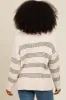 Forest Green Striped Waffle Knit Sweater sold by Pinkblush