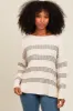 Forest Green Striped Waffle Knit Sweater sold by Pinkblush