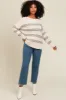 Forest Green Striped Waffle Knit Sweater sold by Pinkblush