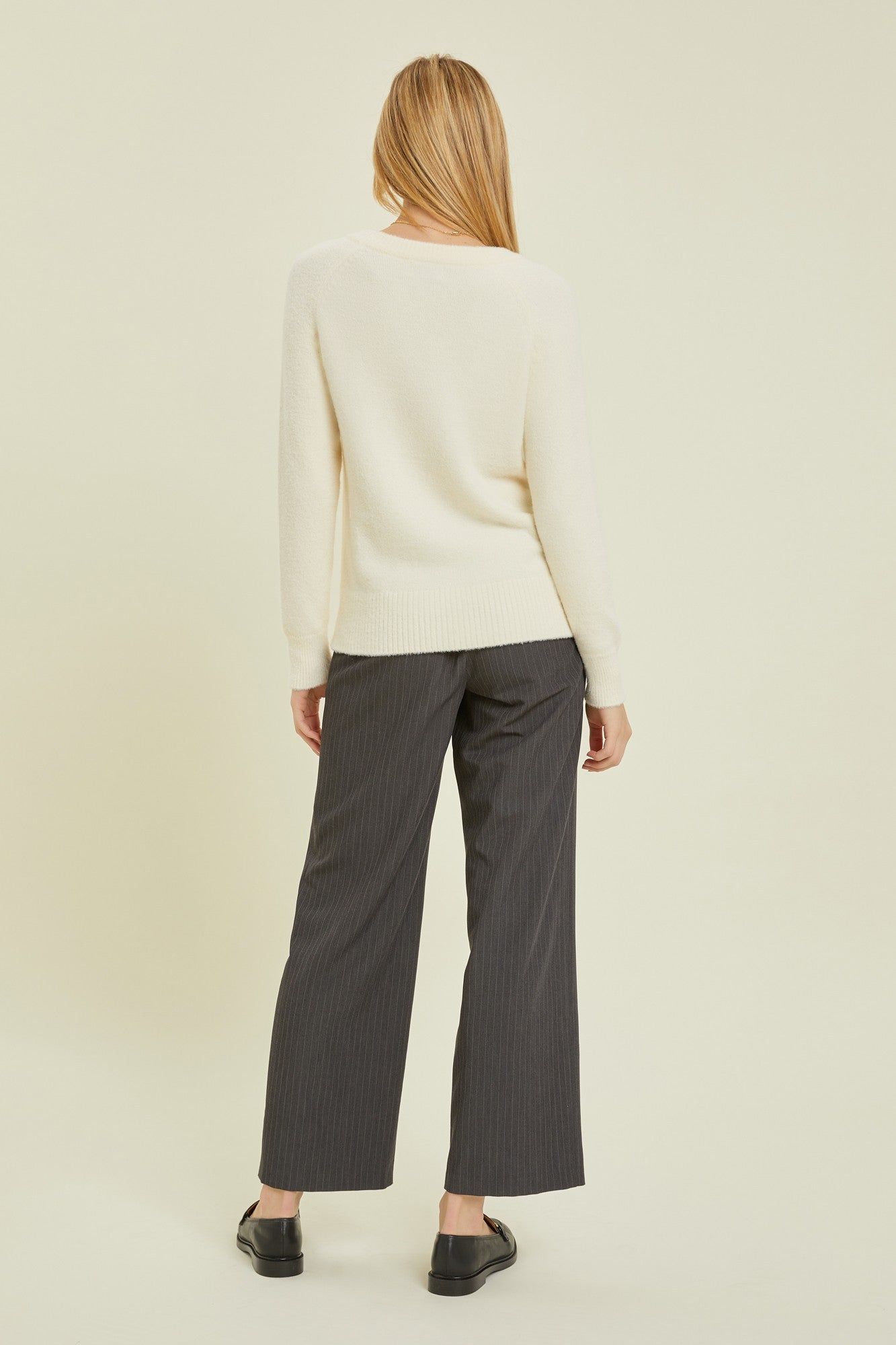 Ivory Soft Knit Long Sleeve Top sold by Pinkblush product image thumbnail 4