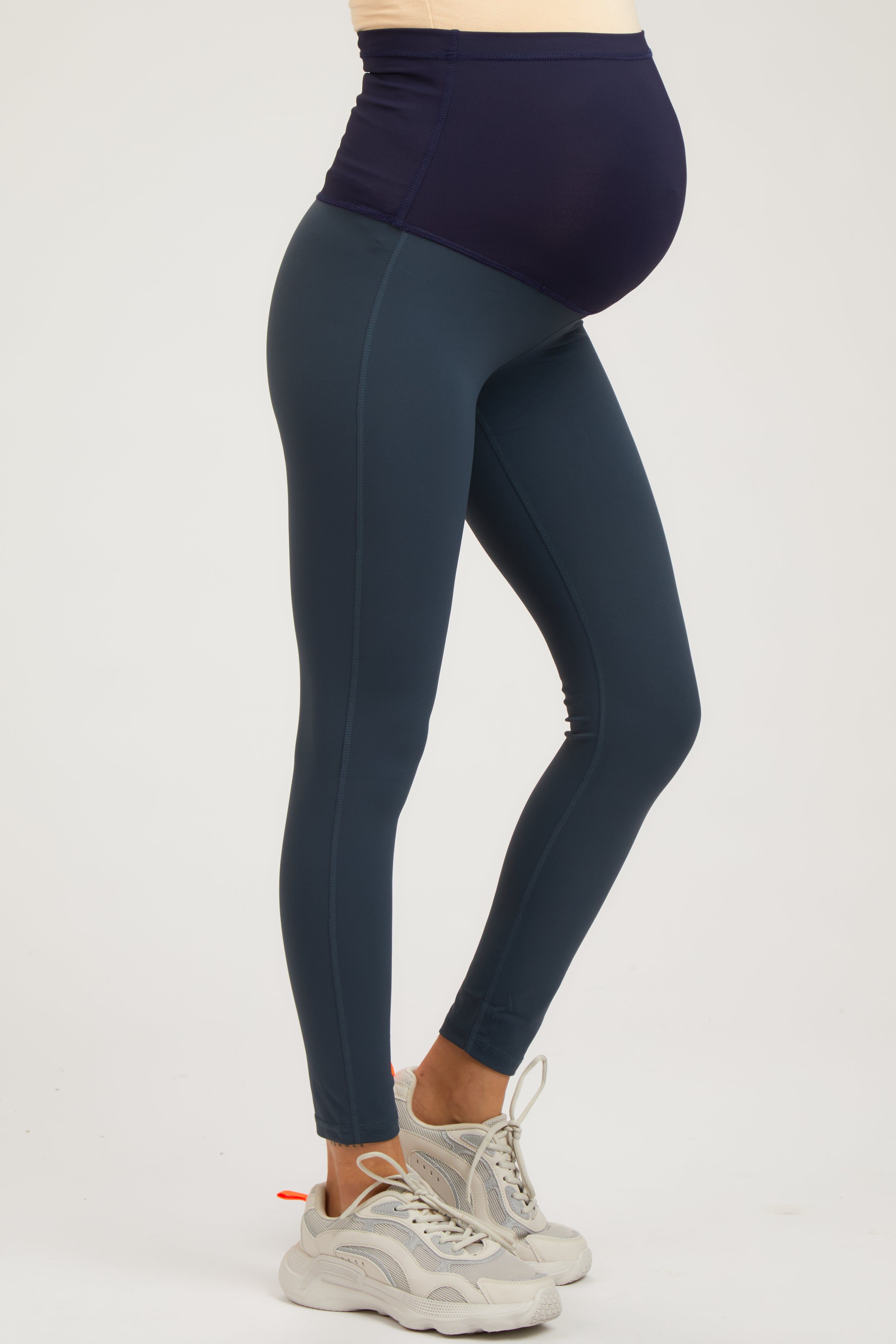 Blue Grey Maternity Active Leggings sold by Pinkblush product image thumbnail 3
