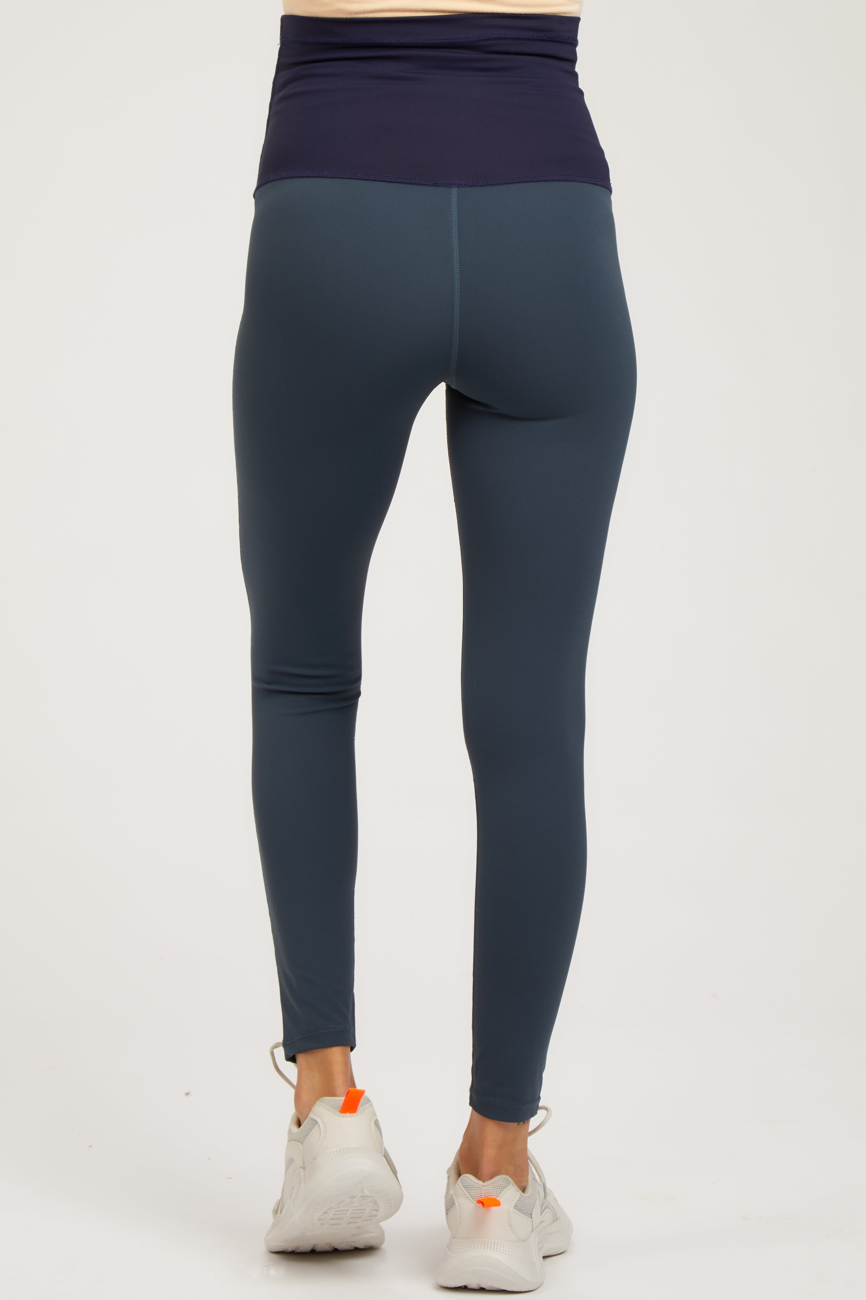 Blue Grey Maternity Active Leggings sold by Pinkblush product image thumbnail 4