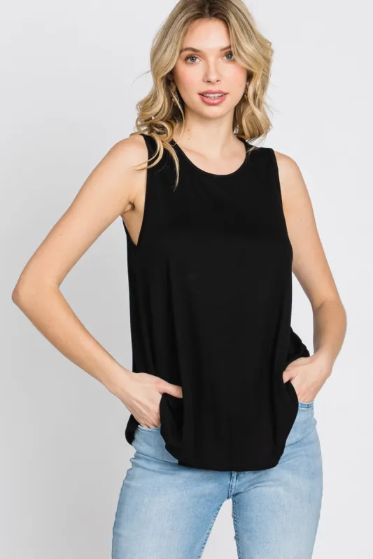 Black Swing Tank Top sold by Pinkblush