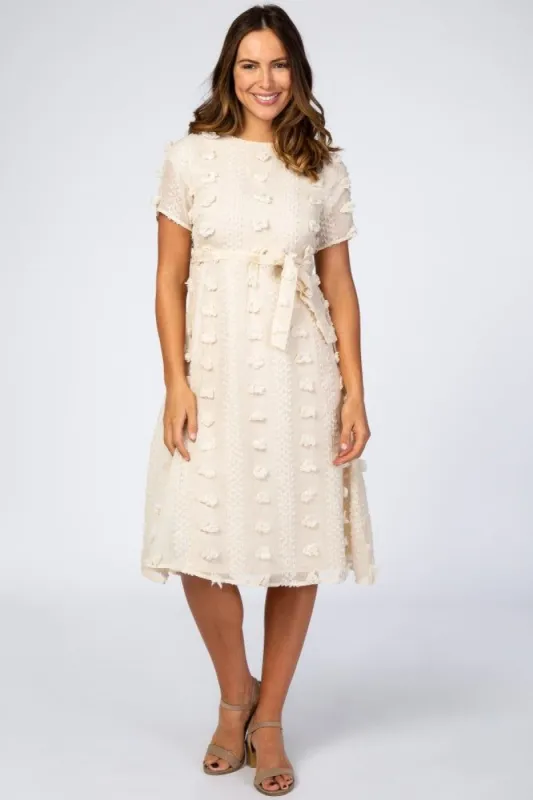 Cream Floral Applique Dress sold by Pinkblush