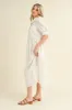 White Half Zip Midi Dress sold by Pinkblush