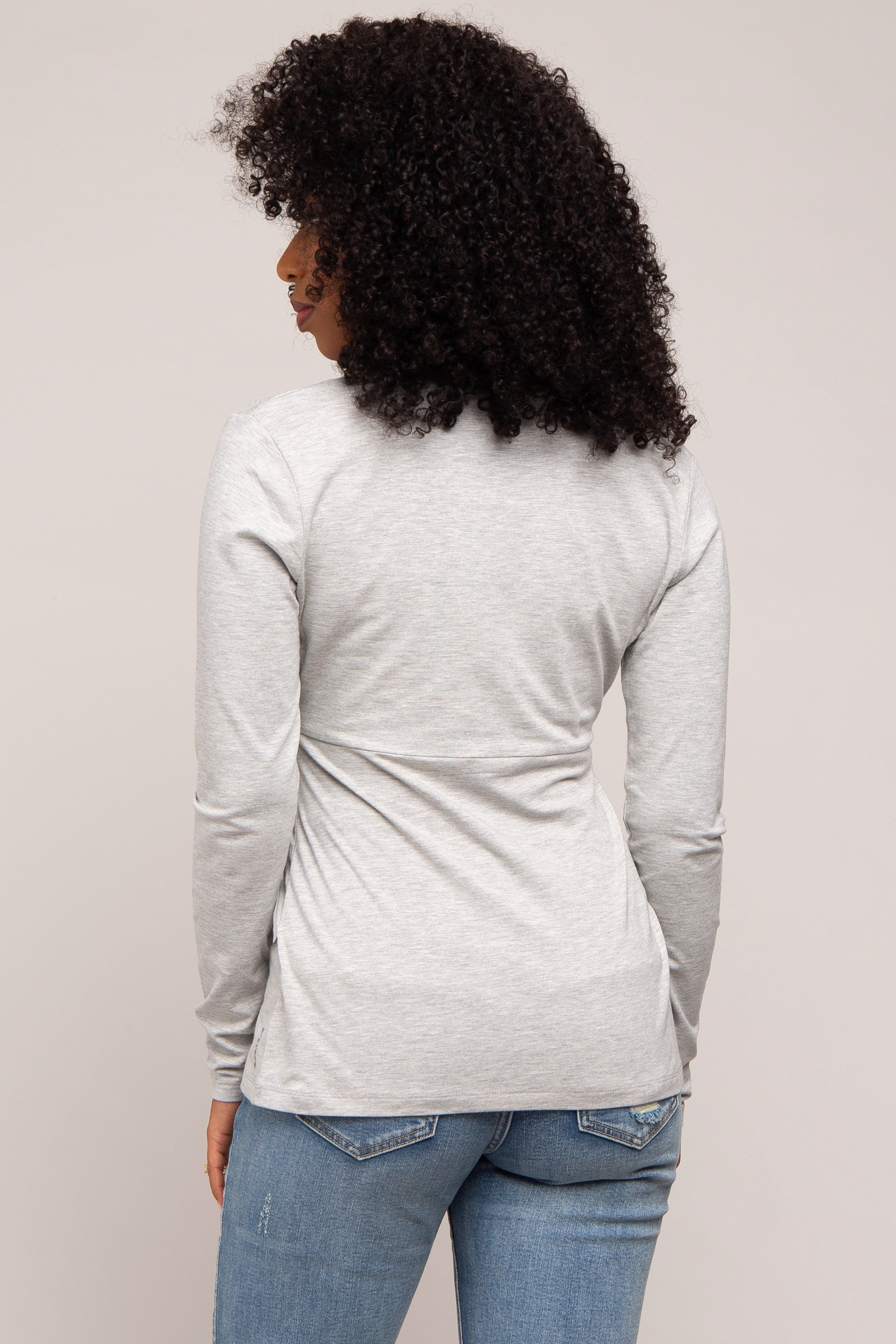 Heather Grey Bravado Designs Long Sleeve Nursing Top sold by Pinkblush product image thumbnail 3