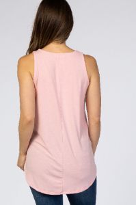 Light Pink Basic Sleeveless Maternity Top sold by Pinkblush