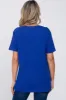 Royal Blue Oversized Short Sleeve Maternity Top sold by Pinkblush