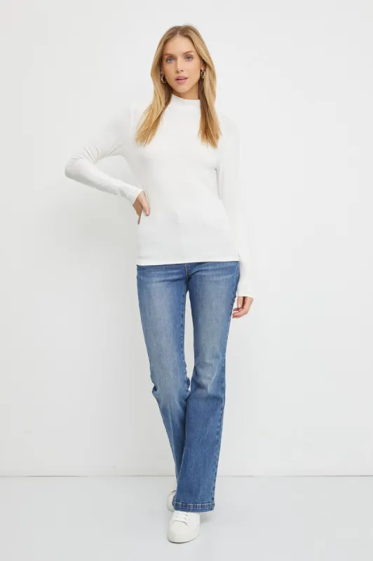 Ivory Soft Turtle Neck Top sold by Pinkblush