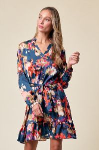 Teal Floral Print Dress sold by Pinkblush
