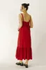 Red Monochromatic Shift Midi Dress sold by Pinkblush