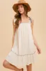 Cream Ruffle Hem Maternity Mini Dress sold by Pinkblush