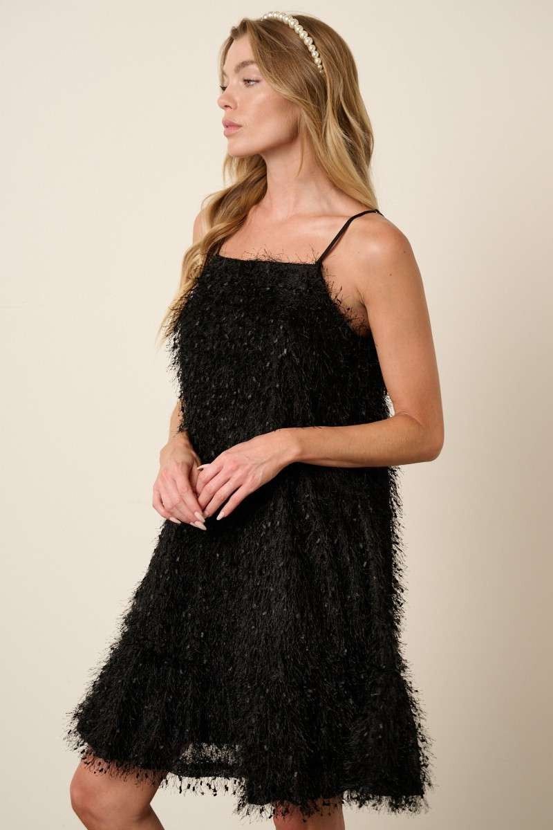 Black Feather Tank Mini Dress sold by Pinkblush product image thumbnail 2