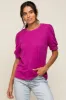 Fuchsia Puff Sleeve Maternity Top sold by Pinkblush