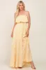 Yellow Floral Sleeveless Maxi Dress sold by Pinkblush