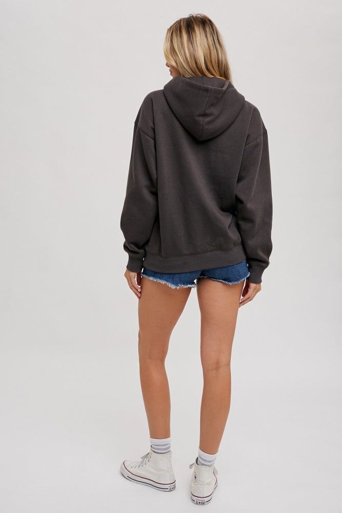 Charcoal Basic Fleece Hoodie sold by Pinkblush product image thumbnail 4