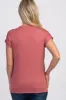 Mauve Layered Wrap Front Maternity Nursing Top sold by Pinkblush