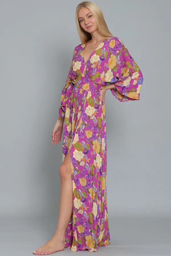 Pink Tie Back Waisted Maxi Dress sold by Pinkblush product image thumbnail 4