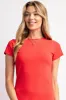 Red Short Sleeve Midi T-Shirt Dress sold by Pinkblush