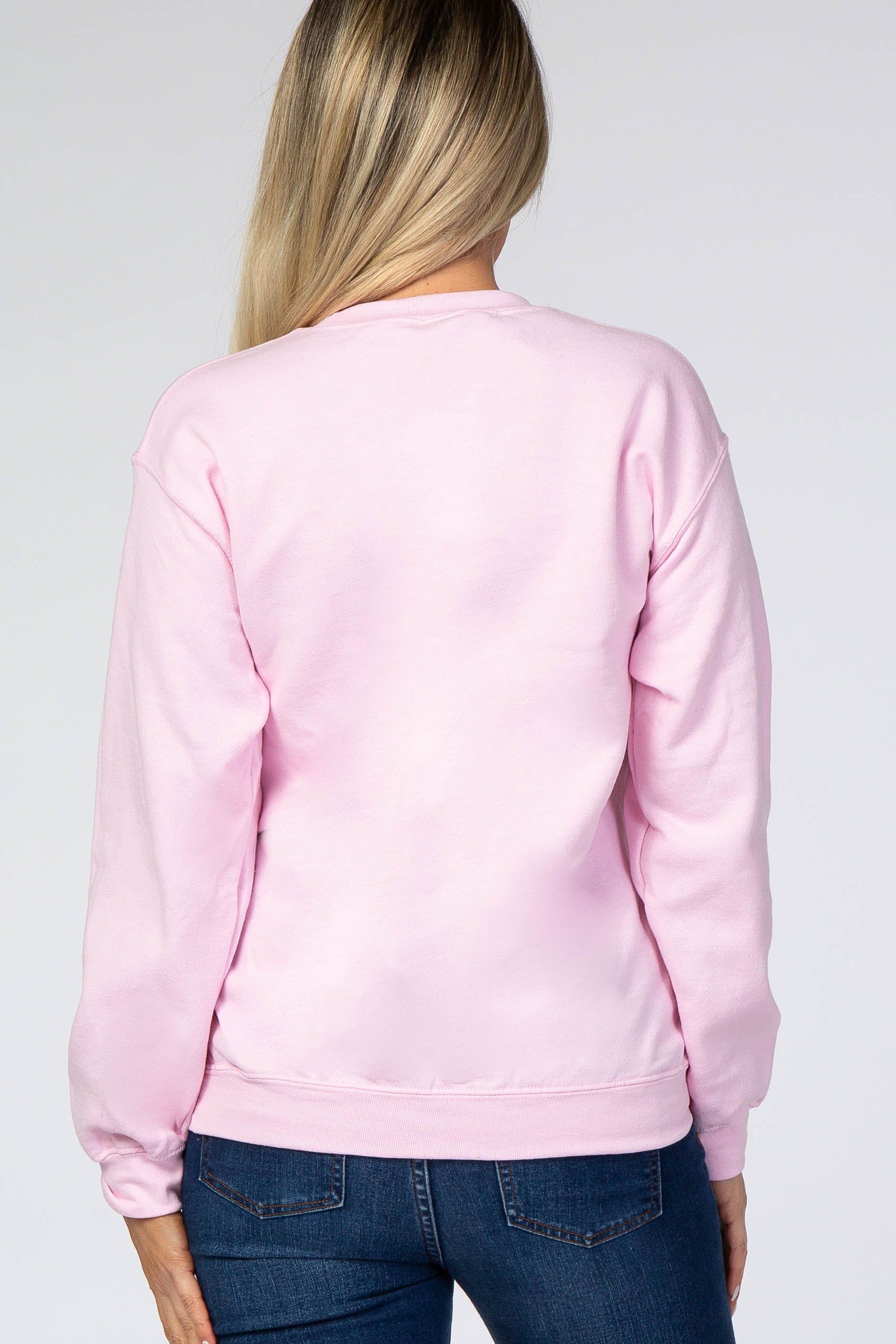 Light Pink Screen Print Mama Maternity Pullover Sweatshirt sold by Pinkblush product image thumbnail 3