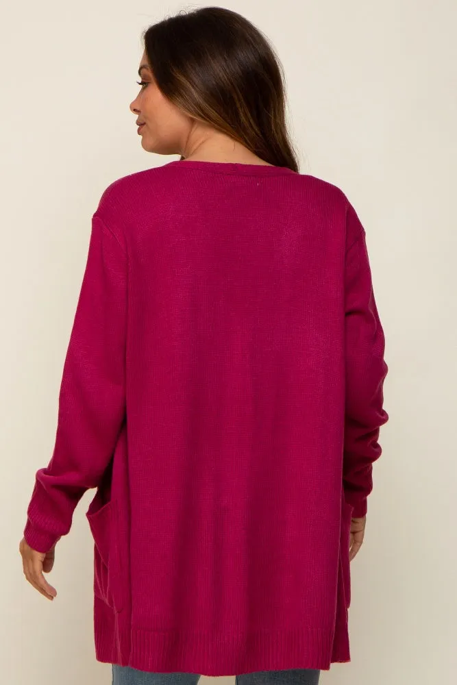 Magenta Front Pocket Maternity Cardigan sold by Pinkblush product image thumbnail 4