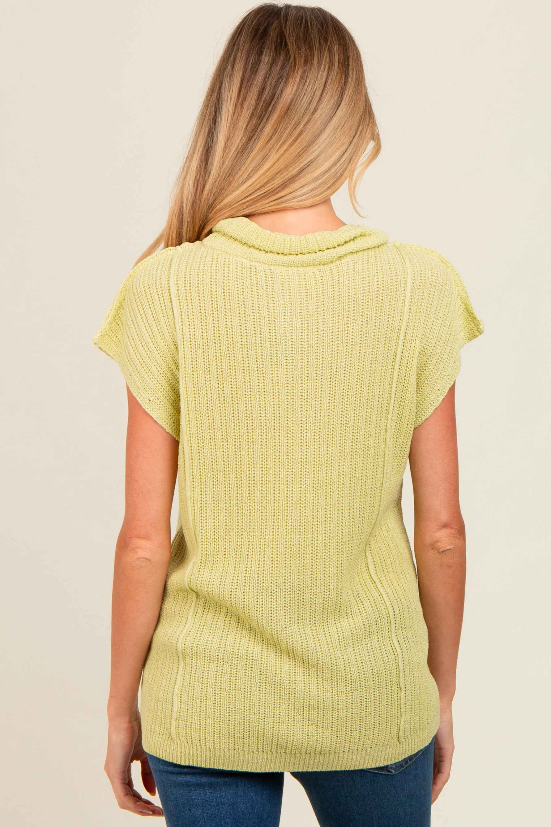 Lime Knit Maternity Tunic Sweater Top sold by Pinkblush product image thumbnail 4