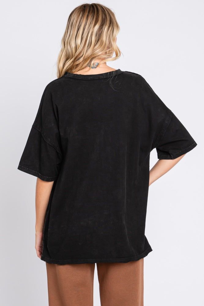 Black Exposed Seam Pocket T-Shirt sold by Pinkblush product image thumbnail 4