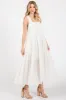 White Tiered Maxi Dress sold by Pinkblush